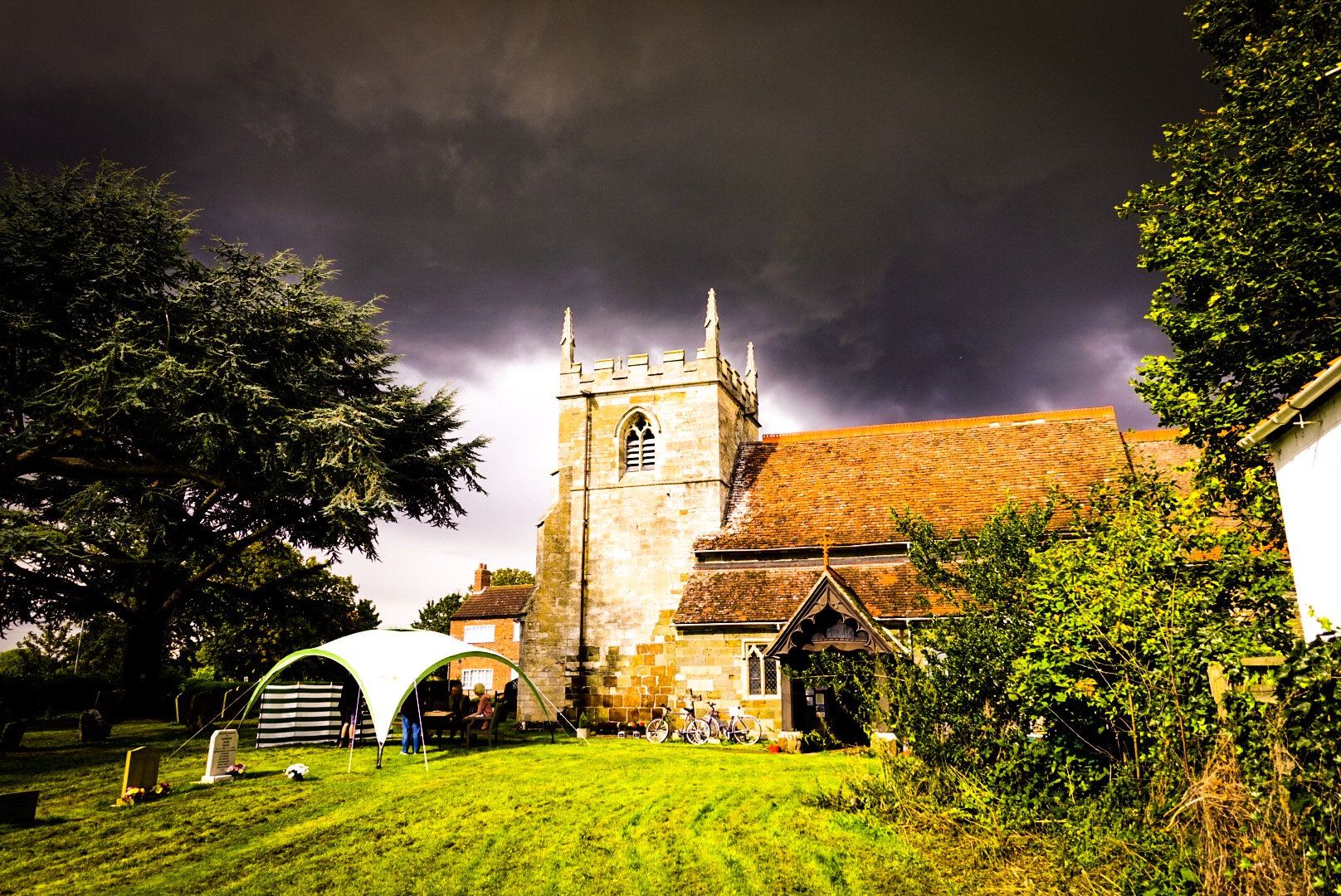 Stormy church